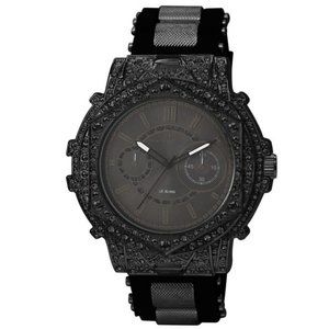 53mm Montres Carlo Men's Hip Hop Rapper Stones Black Clubbing Luxury Watch